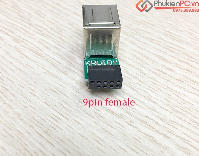 Đầu giắc chuyển đổi 9Pin Female Header Mainboard to 2 USB Female