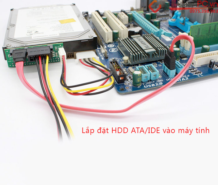 Card chuyển đổi ổ cứng HDD ATA 40Pin 3.5 inch sang SATA
