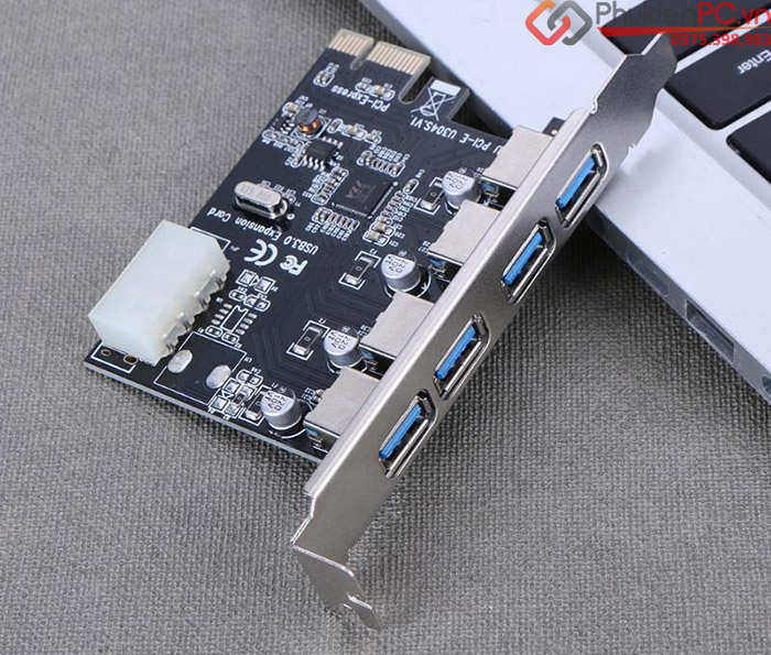 Card chuyển đổi PCI-e to 4 USB 3.0 chipset VL805