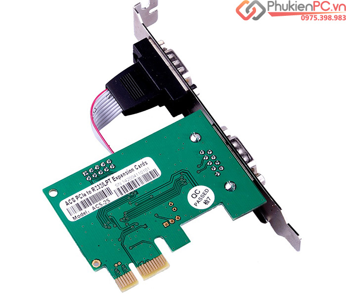 Card PCI-E sang 2 RS232 (COM, DB9) Chipset WCH382