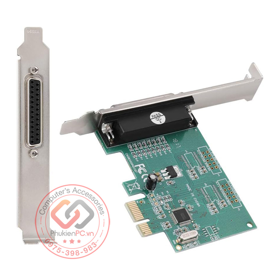 Card PCI-E 1X sang LPT DB25 Parallel chip WCH382 382L