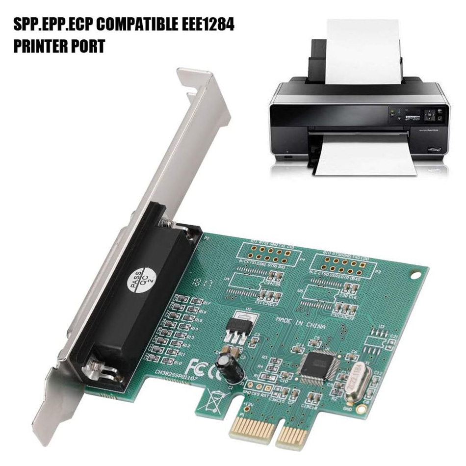 Card PCI-E 1X sang LPT DB25 Parallel chip WCH382 382L