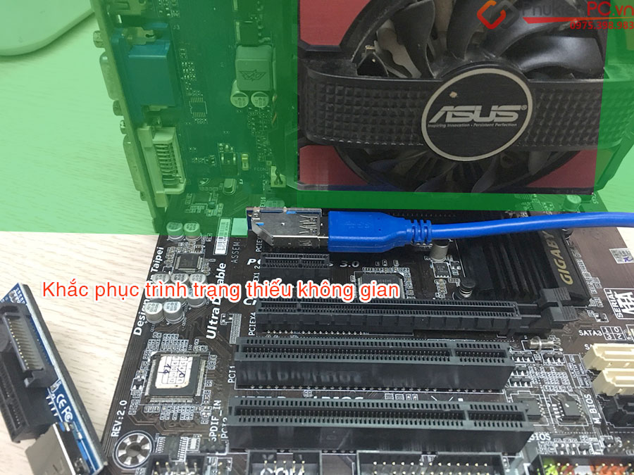 Dây cáp Riser PCIe 1X nối dài 60cm có nguồn phụ