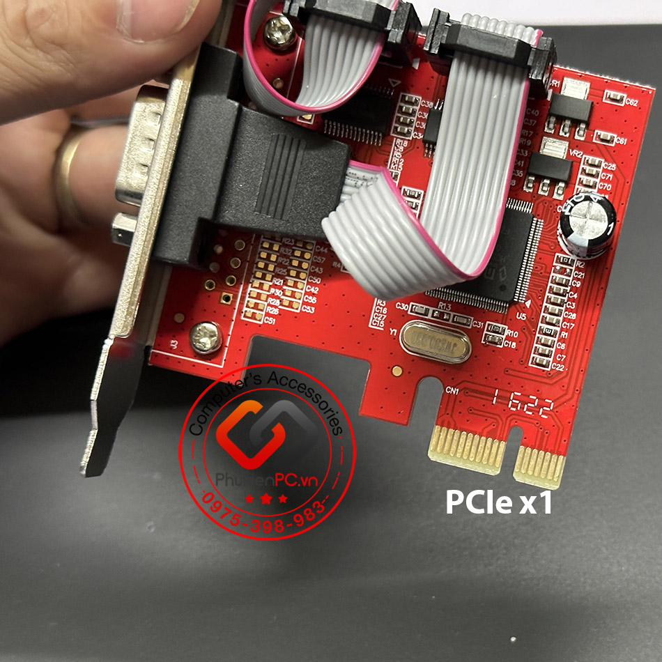 Card PCI-E to 2 RS232 Unitek Y-7504 Moschip MCS9922 chất lượng cao