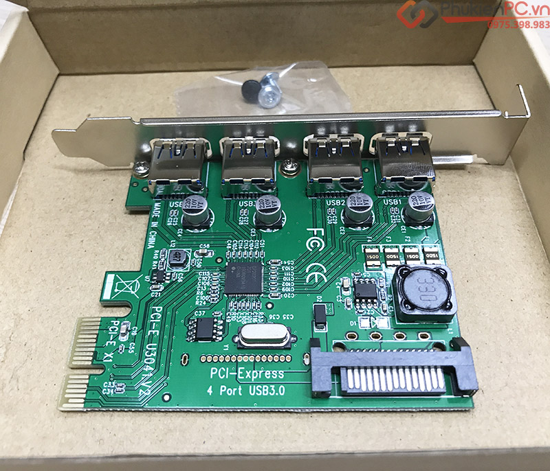 Card chuyển đổi PCI-E to 4 USB 3.0 Chipset NEC720201
