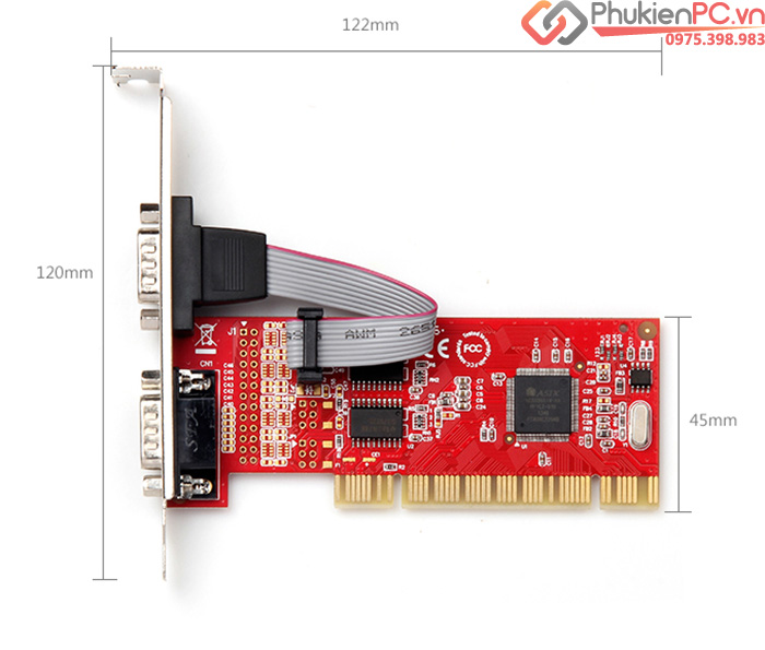 Card PCI to 2 RS232 Unitek Y-7503