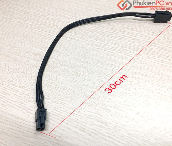 Dây cáp nối dài 4Pin 12V CPU 30cm dây bọc lưới