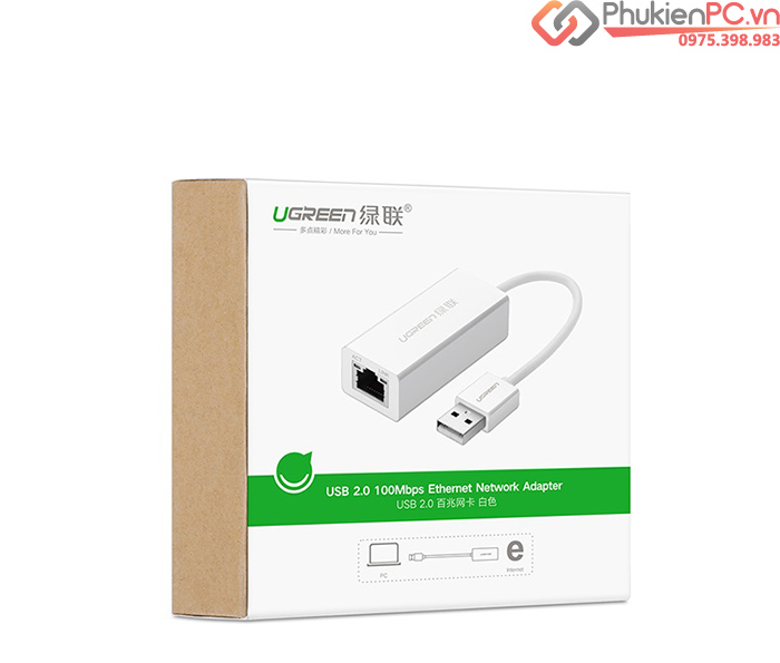 Cáp chuyển đổi USB sang LAN 100 Mbps Ugreen 20253