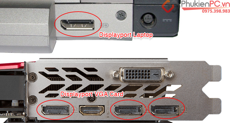 Cổng Displayport trên Card VGA, laptop
