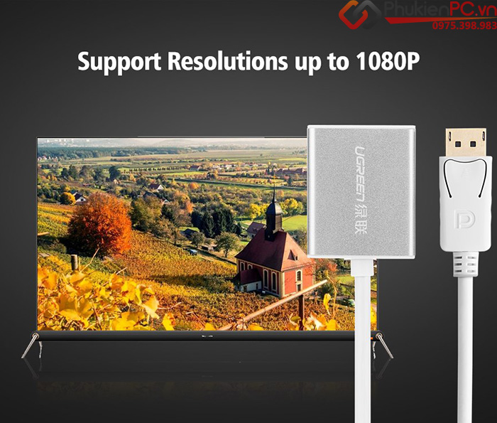 Cáp chuyển đổi Dipslayport sang HDMI Ugreen 20411