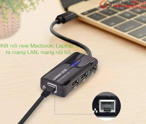 Bộ chia cổng USB-C ra 3 cổng USB, LAN 100 Mbps Ugreen 30289