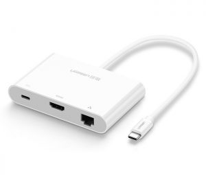 Cáp chuyển đổi Thunderbolt 3 ra HDMI, LAN, USB 3.0 Ugreen 30440