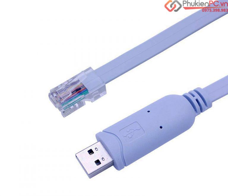 Dây cáp Console USB dài 1.8m cấu hình server, router, cisco