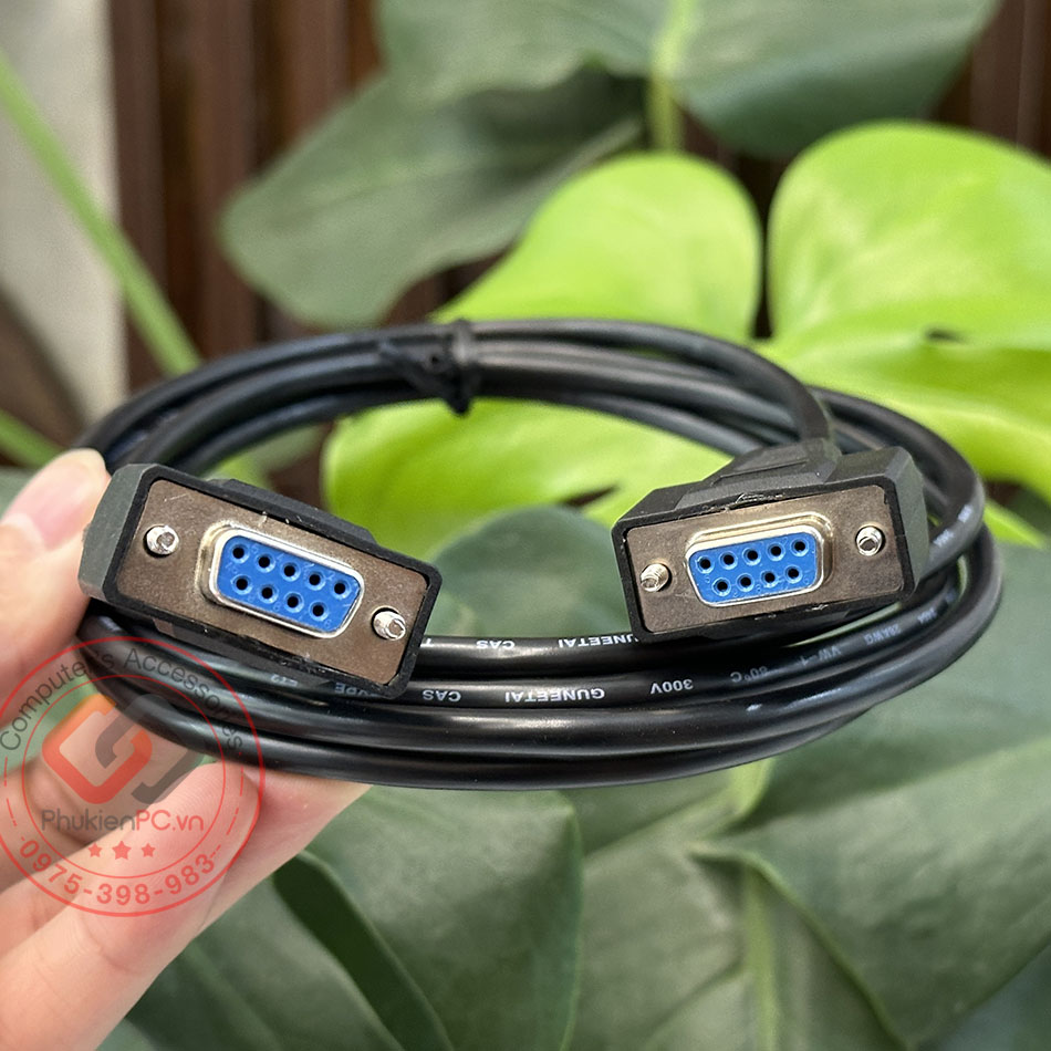 Dây cáp RS232c null modem female to female nối chéo