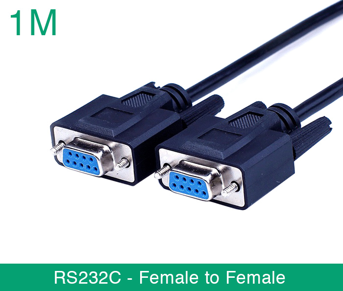 Dây cáp RS232c null modem female to female nối chéo 1M