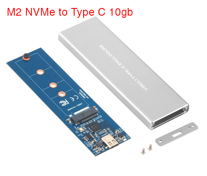 Box SSD M2 NVMe to Type C Gen 2 10Gbps vỏ nhôm, kiểu dáng đẹp