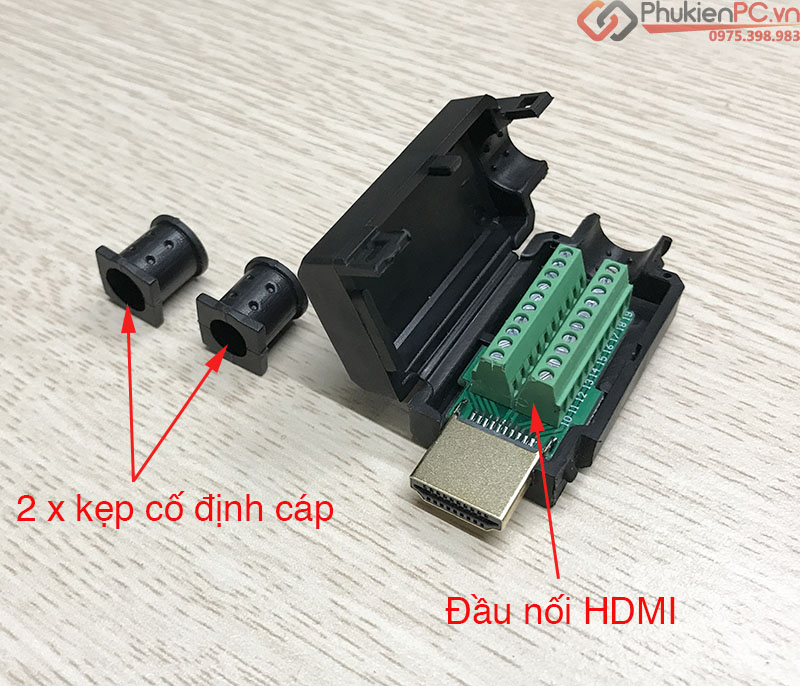 Đầu nối cáp HDMI 1.4, 2.0 bắt vít