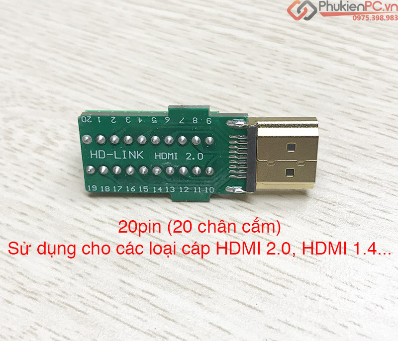 Đầu nối cáp HDMI 1.4, 2.0 bắt vít
