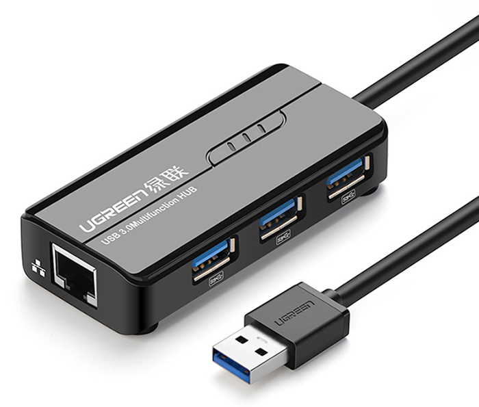 Cáp chia USB 3.0 3Port kèm cổng Ethernet LAN 1000Mb Ugreen 20265