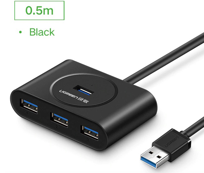 Bộ chia USB 3.0 4Port Ugreen 20290 cáp dài 0.5M