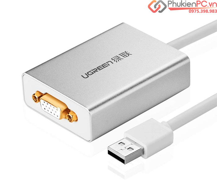Cáp USB 2.0 sang VGA cho Macbook, Laptop, PC Ugreen 40244