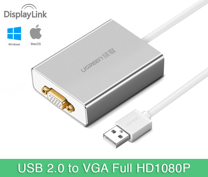 Cáp USB 2.0 sang VGA cho Macbook, Laptop, PC Ugreen 40244