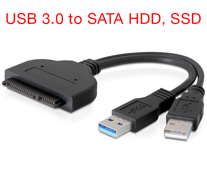 Cáp USB 3.0 sang SATA HDD SSD 2.5 inch hỗ trợ nguồn phụ