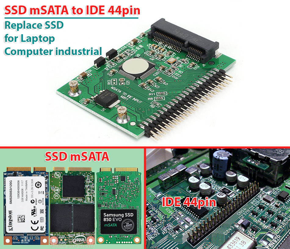 Adapter chuyển đổi SSD mSATA sang IDE 2.5 inch 44pin