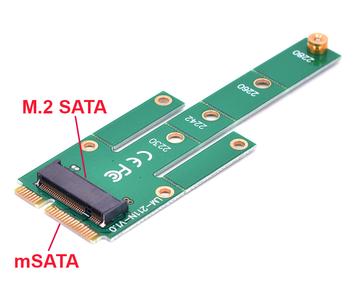 Adapter chuyển đổi M.2 SATA sang mSATA