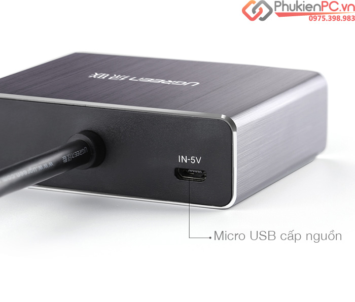 Cáp chia HDMI ra VGA Optical Audio 3.5mm Ugreen 40282