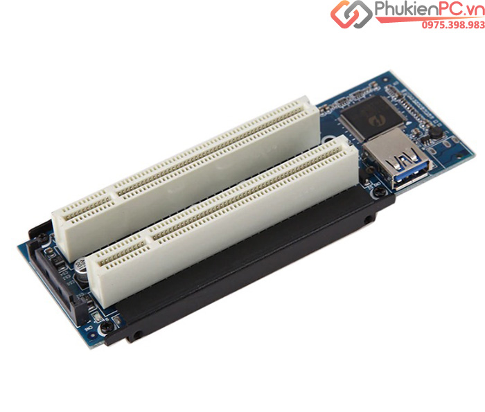 Card chuyển đổi PCIe 1X sang 2 PCI thường (cáp USB 3.0)