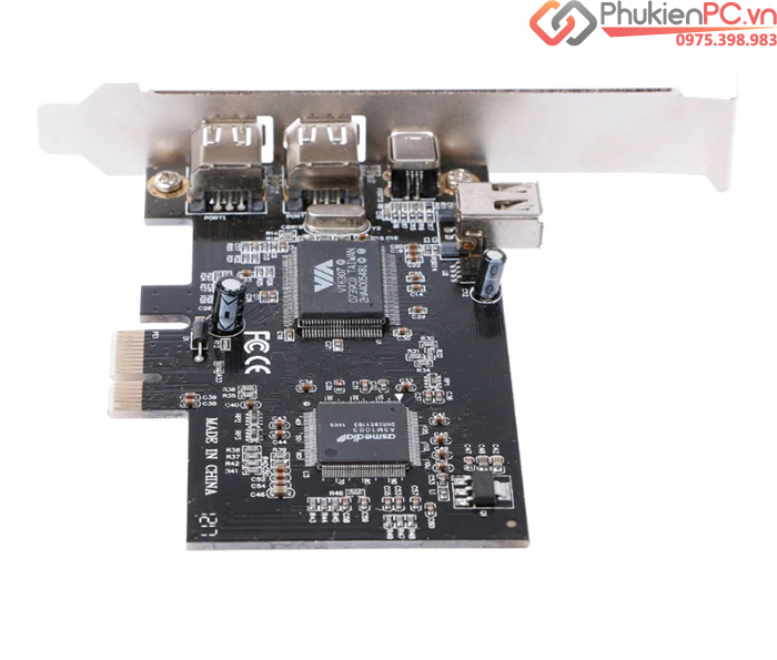 Card PCIe 1X to 1394A 4pin, 6pin kèm cáp 1394