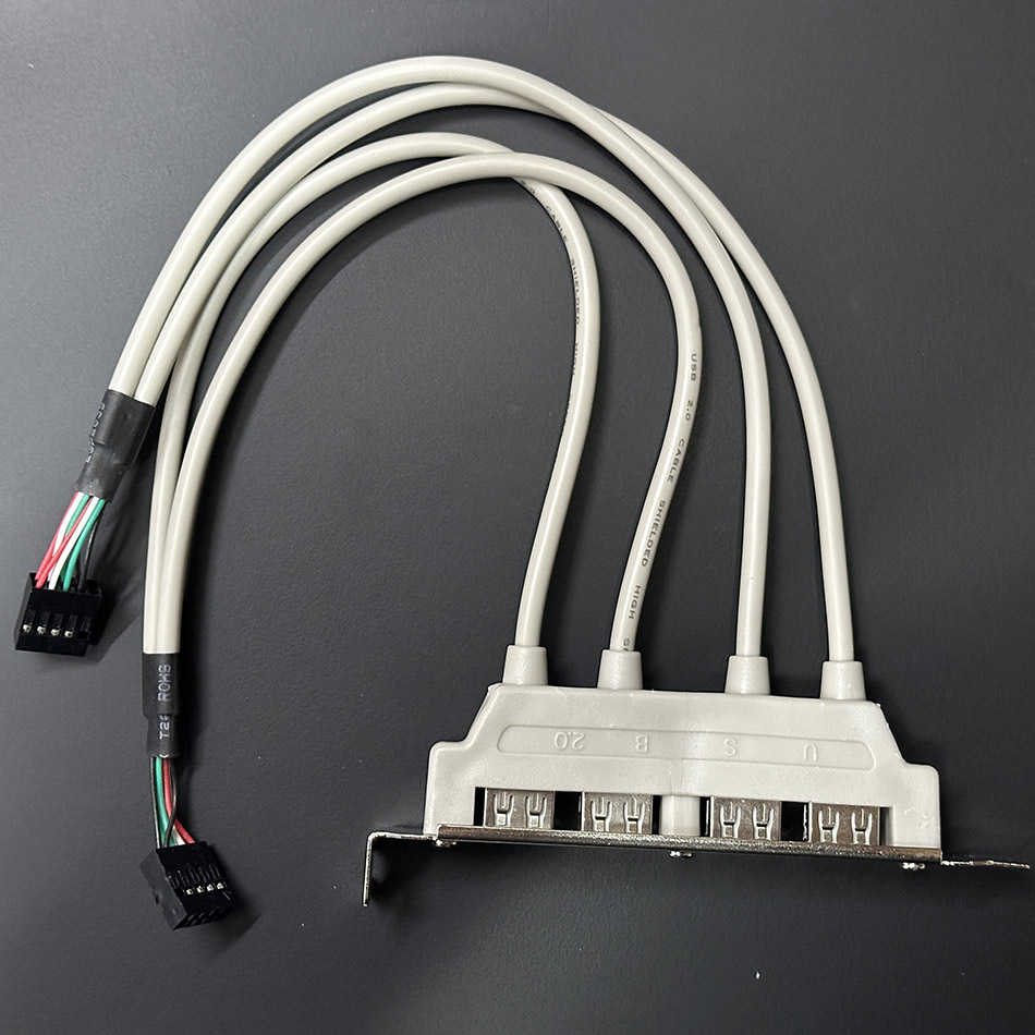 Cáp chuyển đổi USB 9 Pin mainboard ra 4 USB 2.0 gắn sau case máy tính