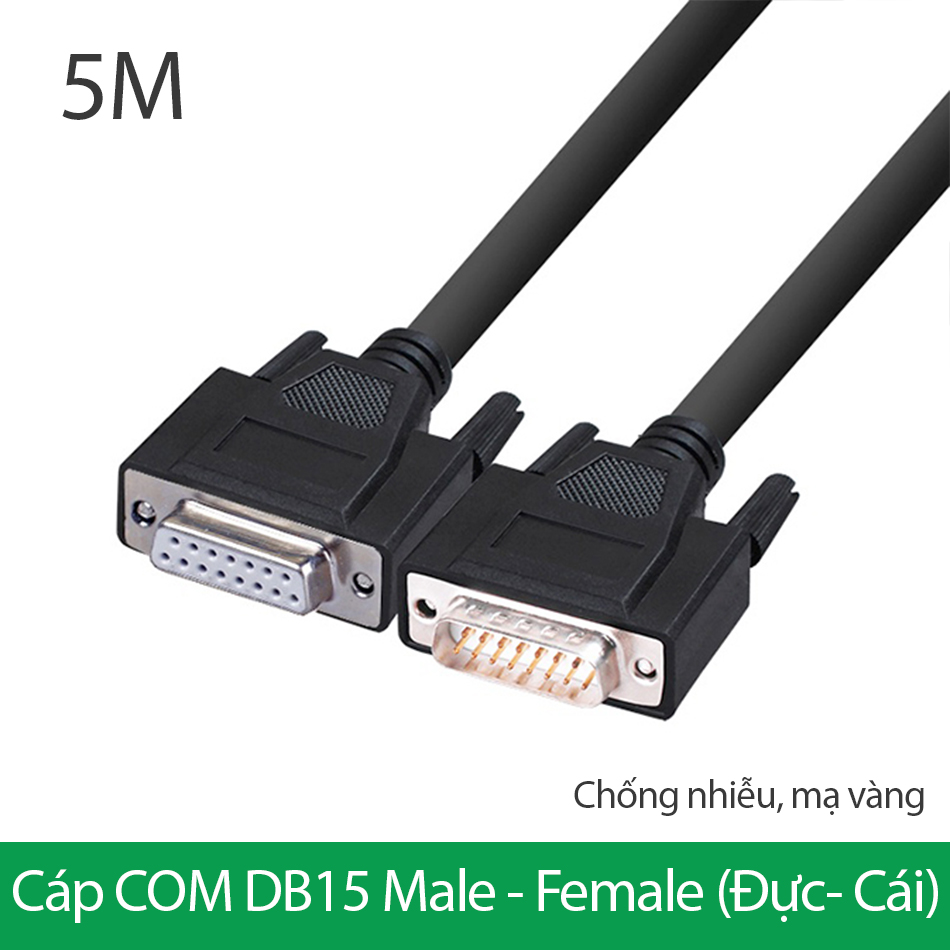 Cáp COM DB15 Male to Female dài 5M (loại 2 hàng)
