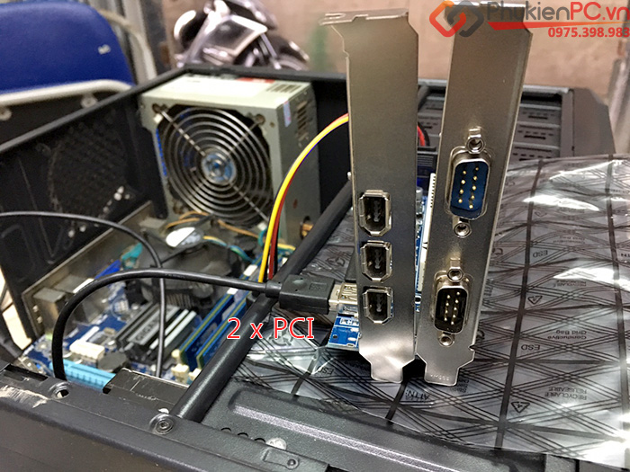 Card chuyển đổi PCIe 1X sang 2 PCI