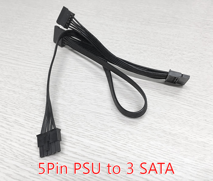 Dây cáp nguồn 5Pin PSU sang 3 SATA HDD SSD