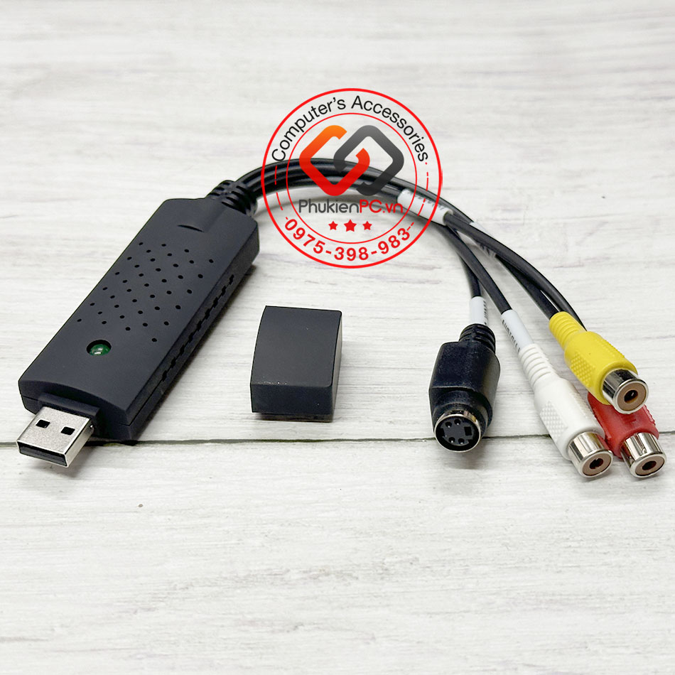 USB to AV S-Video Easycapture thiết bị lưu hình ảnh máy siêu âm, nội soi vào máy tính PC, Laptop