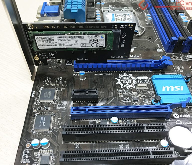 Adapter SSD M2 NVMe PCIe to PCI-E 4X Kingshare