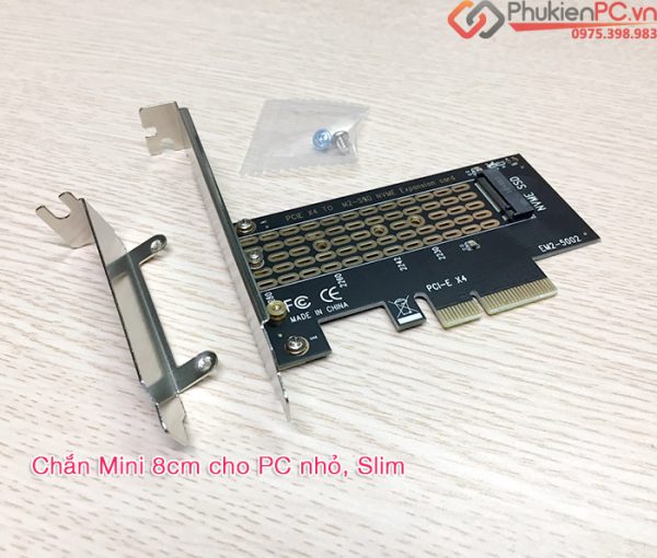 Card ổ cứng SSD M2 NVMe PCIe 2280 to PCI-E 4X hãng SSU EM2-5002