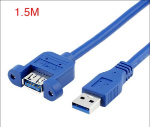 Cáp nối dài USB 3.0 Male to Female đầu bắt vít 1.5M