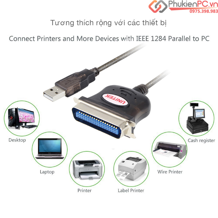 Cáp USB sang LPT Parallel CN36