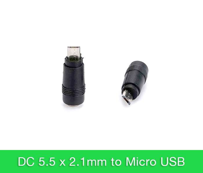 Đầu chuyển đổi nguồn chân tròn DC 5.5*2.1 sang Micro USB