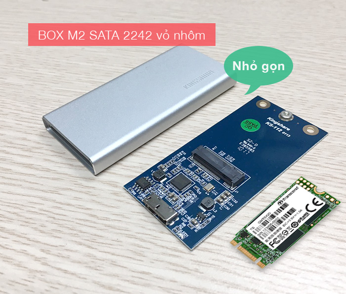 Box M2 SATA 2242 to USB 3.0 Kingshare vỏ nhôm nhỏ gọn