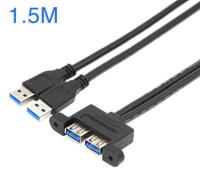 Cáp nối dài USB 3.0 bắt vít 1.5M loại 2 cổng