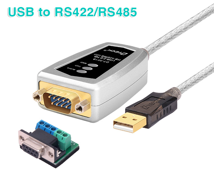 Cáp chuyển đổi USB sang RS422 RS485 có đèn LED Dtech DT-5019