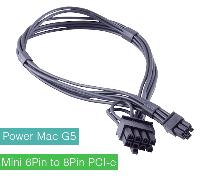Cáp nguồn 6Pin Mini sang 8Pin PCI-e cho Mac Pro G5