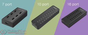 Bộ chia USB hỗ trợ nguồn phụ chuyên dùng cho USB 3G 7, 10, 16 cổng