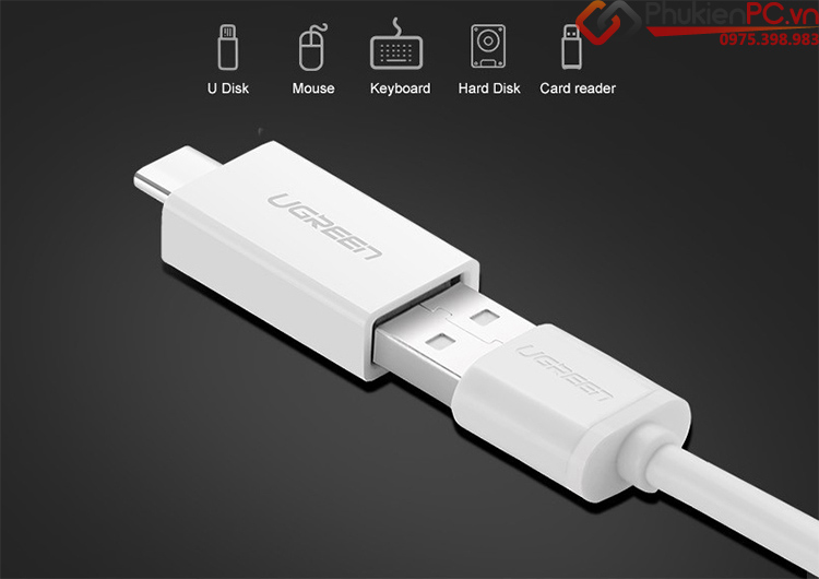 Đầu chuyển USB-C sang USB 3.0 chân cái Ugreen 30155