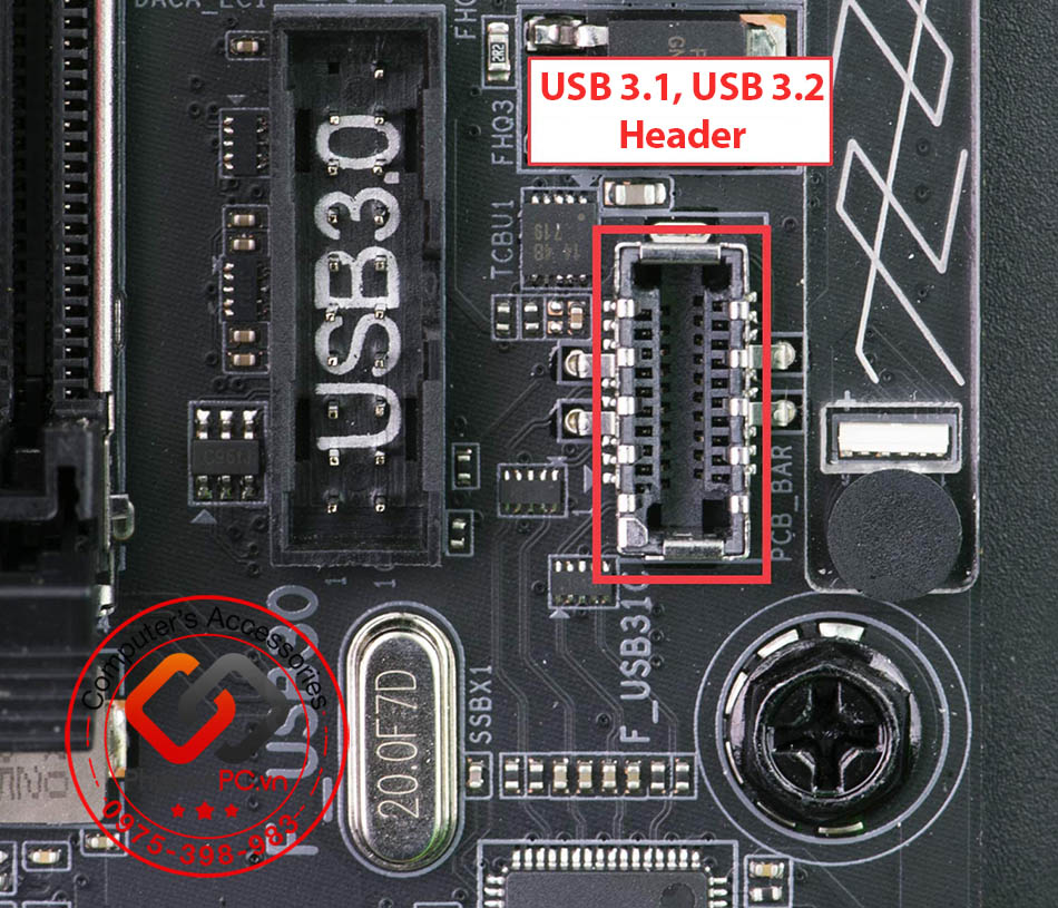 Cáp 20Pin/19Pin sang USB Type C Female 0.5M