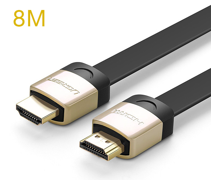 Cáp HDMI 1.4 dẹt đầu bọc nhôm hỗ trợ 4K FullHD 8M Ugreen 10264
